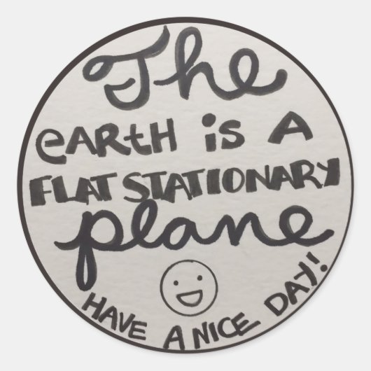 Sticker Rond Avion fixe plat (Devant)
