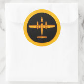 Sticker Rond Avion Gold Twin Prop (Sac)