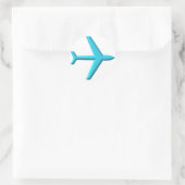 Sticker Rond Avion/Jet (Sac)