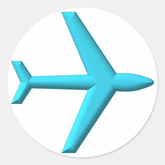 Sticker Rond Avion/Jet (Devant)