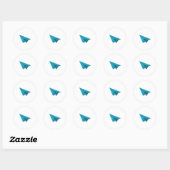 Sticker Rond Avion papier (Feuille)