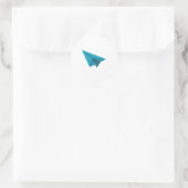 Sticker Rond Avion papier (Sac)