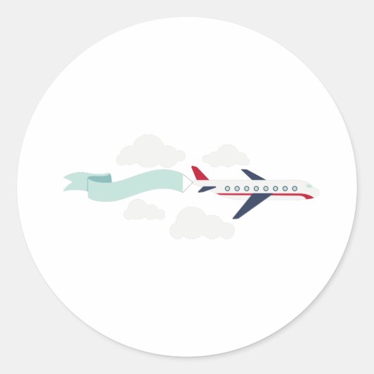 Sticker Rond Avion passager (Devant)