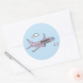 Sticker Rond Avion personnalisable  (Enveloppe)