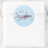 Sticker Rond Avion personnalisable  (Sac)