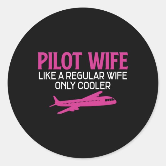 Sticker Rond Avion pilote (Devant)