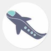 Sticker Rond Avion pour enfants (Devant)