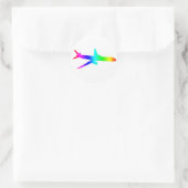 Sticker Rond Avion Rainbow (Sac)