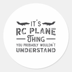 Sticker Rond Avion RC Avion C'est avion RC Volet pilote Avions 