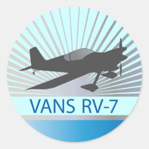 Sticker Rond Avion Vans RV-7