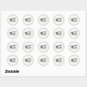 Sticker Rond Avion vintage (Feuille)