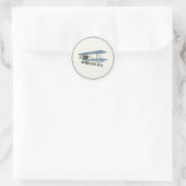 Sticker Rond Avion vintage (Sac)
