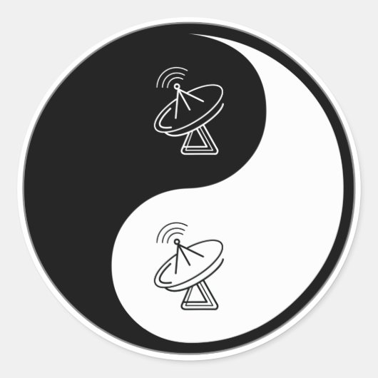 Sticker Rond Avionique de Yin Yang (Devant)