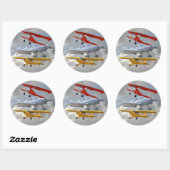 STICKER ROND AVIONS (Feuille)