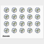 STICKER ROND AVIONS DE LA SECONDE GUERRE MONDIALE (Feuille)