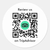 Sticker Rond Avis Tripadvisor | Business Review QR Code (Devant)