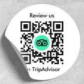 Sticker Rond Avis Tripadvisor | Business Review QR Code