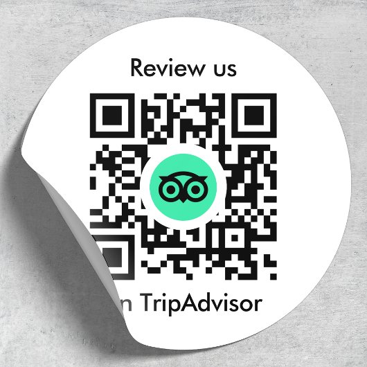 Sticker Rond Avis Tripadvisor | Business Review QR Code