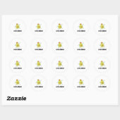Sticker Rond Avo Cardio Drôle Exercice Tropical Fruit Avocado (Feuille)