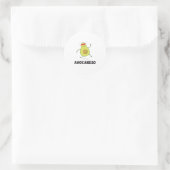 Sticker Rond Avo Cardio Drôle Exercice Tropical Fruit Avocado (Sac)