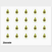 Sticker Rond Avo Good Day Avocado Pun Funny (Feuille)