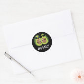 Sticker Rond Avoca bros Drôle Avocado Pun Dark BG (Enveloppe)