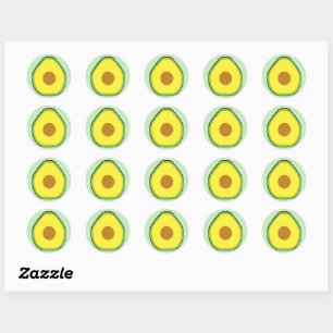 Sticker Rond Avocado