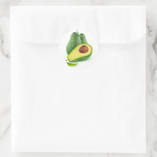 Sticker Rond Avocado (Sac)