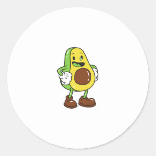 Sticker Rond Avocado
