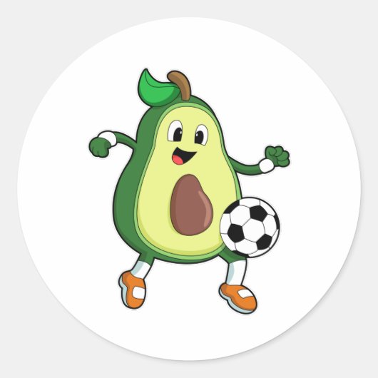 Sticker Rond Avocado à Soccer Sports (Devant)
