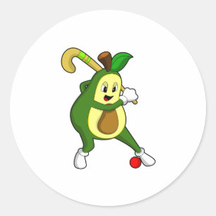 Sticker Rond Avocado at hockey