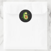 Sticker Rond Avocado Dancing Cute - Graphiques Guacamole Avocad (Sac)