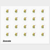 Sticker Rond Avocado en tant que artisan avec exercices (Feuille)
