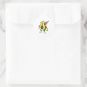 Sticker Rond Avocado en tant que artisan avec exercices (Sac)