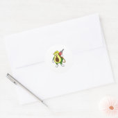 Sticker Rond Avocado en tant que artisan avec exercices (Enveloppe)