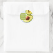 Sticker Rond Avocado Facial Mask Label (Sac)