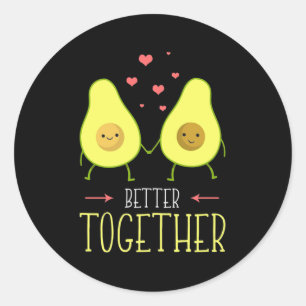 Sticker Rond Avocado Mieux Ensemble