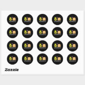 Sticker Rond Avocado Toast You Complete Me Day Avocado Toast (Feuille)