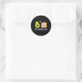 Sticker Rond Avocado Toast You Complete Me Day Avocado Toast (Sac)