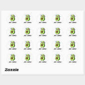Sticker Rond Avocardio Funny Excercise Avocado (Feuille)