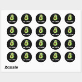 Sticker Rond Avocardio Funny Excercise Avocado Pun Dark BG (Feuille)