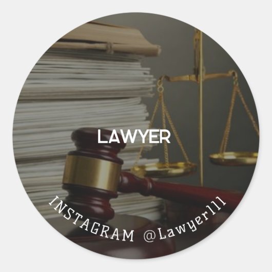 Sticker Rond Avocat (Devant)