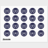 Sticker Rond Avocat créatif (Feuille)