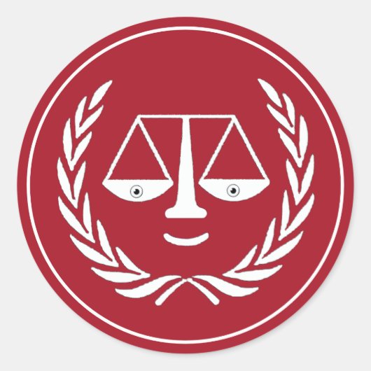 Sticker Rond Avocat Créatif (Devant)