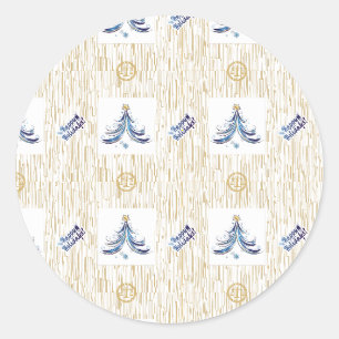 Sticker Rond Avocat de droit - Élégant sapin de Noël