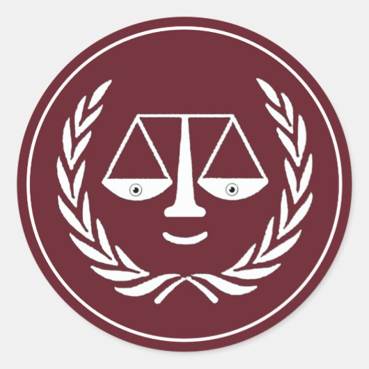 Sticker Rond Avocat diplômé des facultés de droit (Devant)