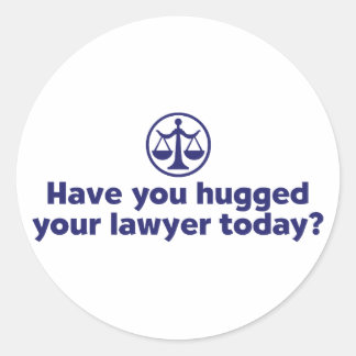 Sticker Rond Avocat drôle