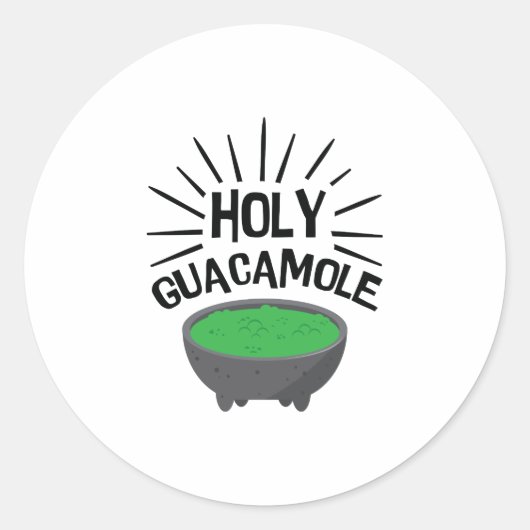 Sticker Rond Avocat drôle de guacamole de salade sainte de (Devant)