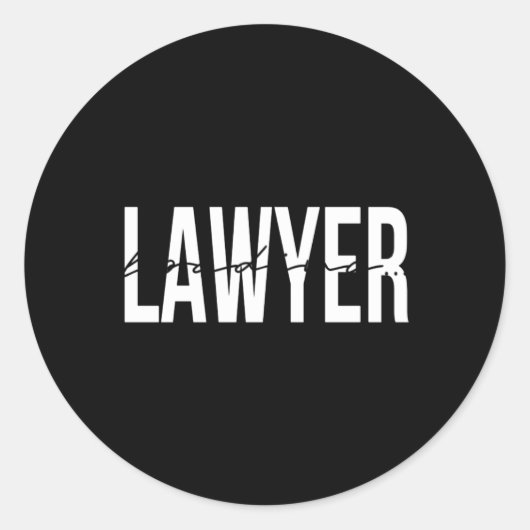 Sticker Rond Avocat En Cours Avocat Chargement Du Procureur (Devant)