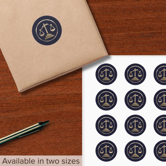 Sticker Rond Avocat haut de gamme Procureur de la justice Échel